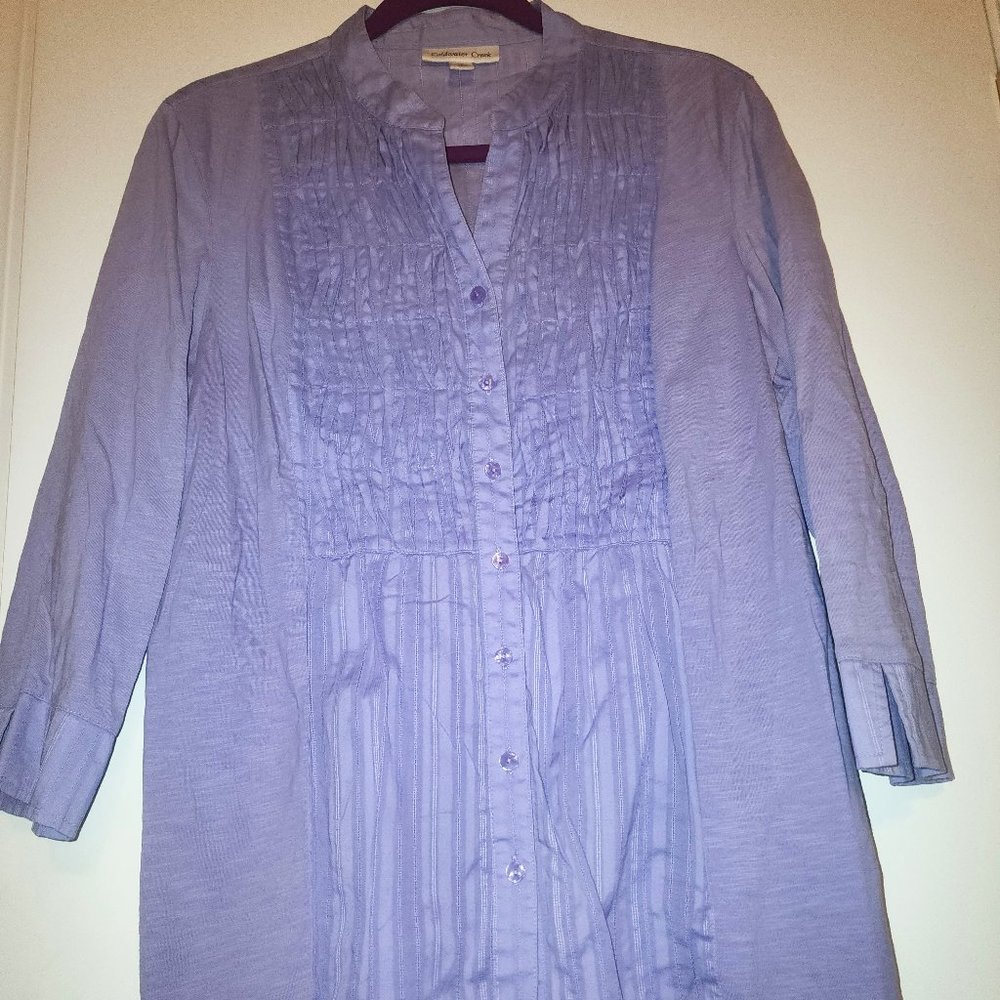 Coldwater Creek Button-Up 3/4 Sleeve Tunic